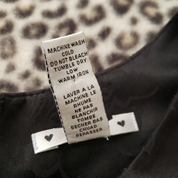 Y2K Forever 21 Little Black Dress, Floral Jacquard Cocktail Mini Dress, Size M - Picture 9 of 14